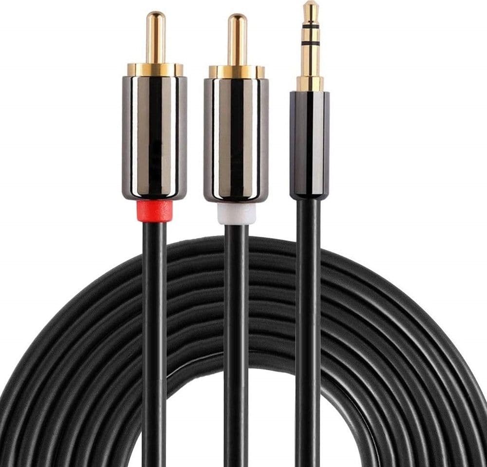 CAVO AUDIO DA AUX 3,5MM A 2XRCA MASCHIO STEREO ADATTATORE 1.5MT 4D SOUND AUX-R01 in Cavi Stereo Jack Trade Shop italia - Napoli, commercioVirtuoso.it