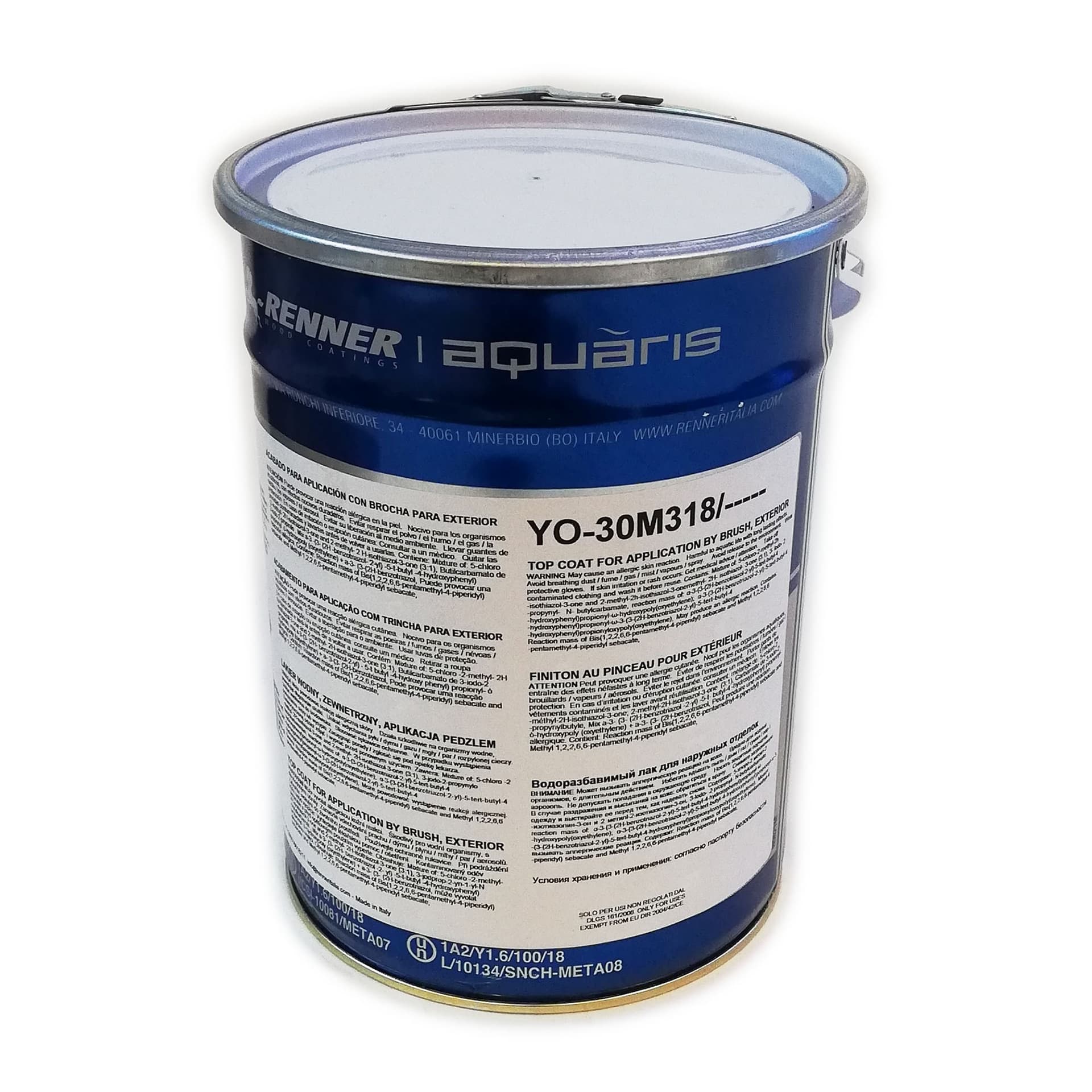 Renner Aquaris YO-30M318 5Kg impregnante e finitura alta protezione per esterno in Vernice Aloiserw.com - Altomonte, commercioVirtuoso.it