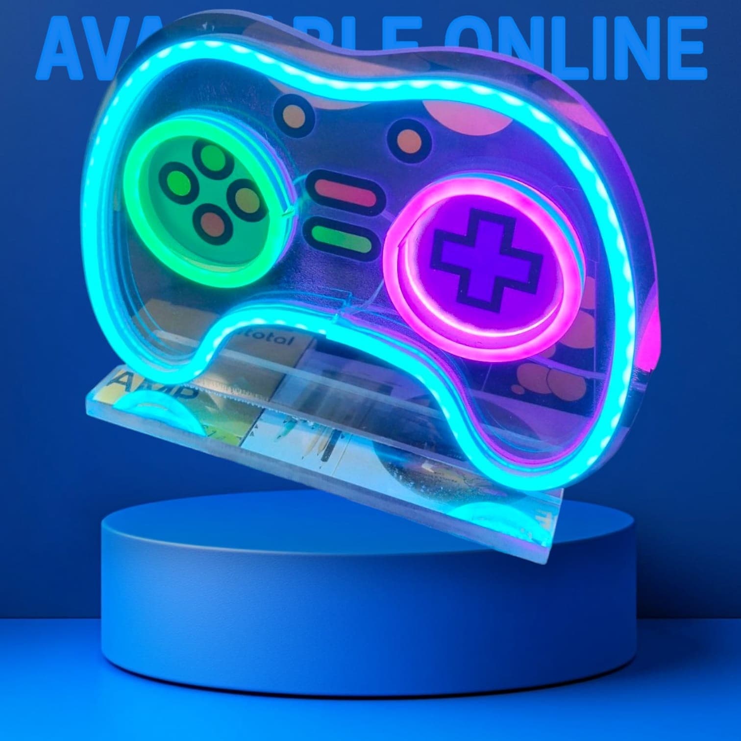Itotal - Lampada LED Neon let's play - Gamepad in Insegne luminose Cartospedia - Napoli, commercioVirtuoso.it