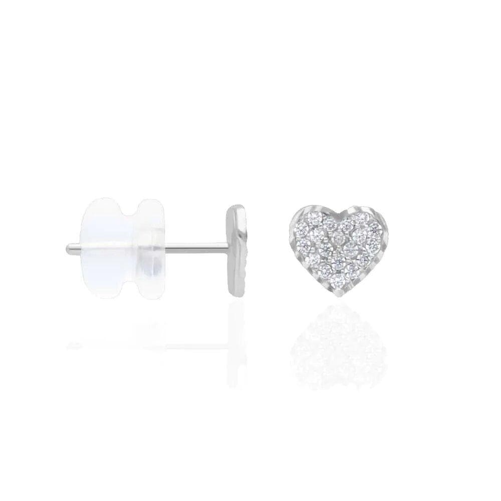 Stroili Orecchini a lobo Bon Ton oro bianco e Cubic zirconia in Orecchini Alba Gioielli - Casoria, commercioVirtuoso.it