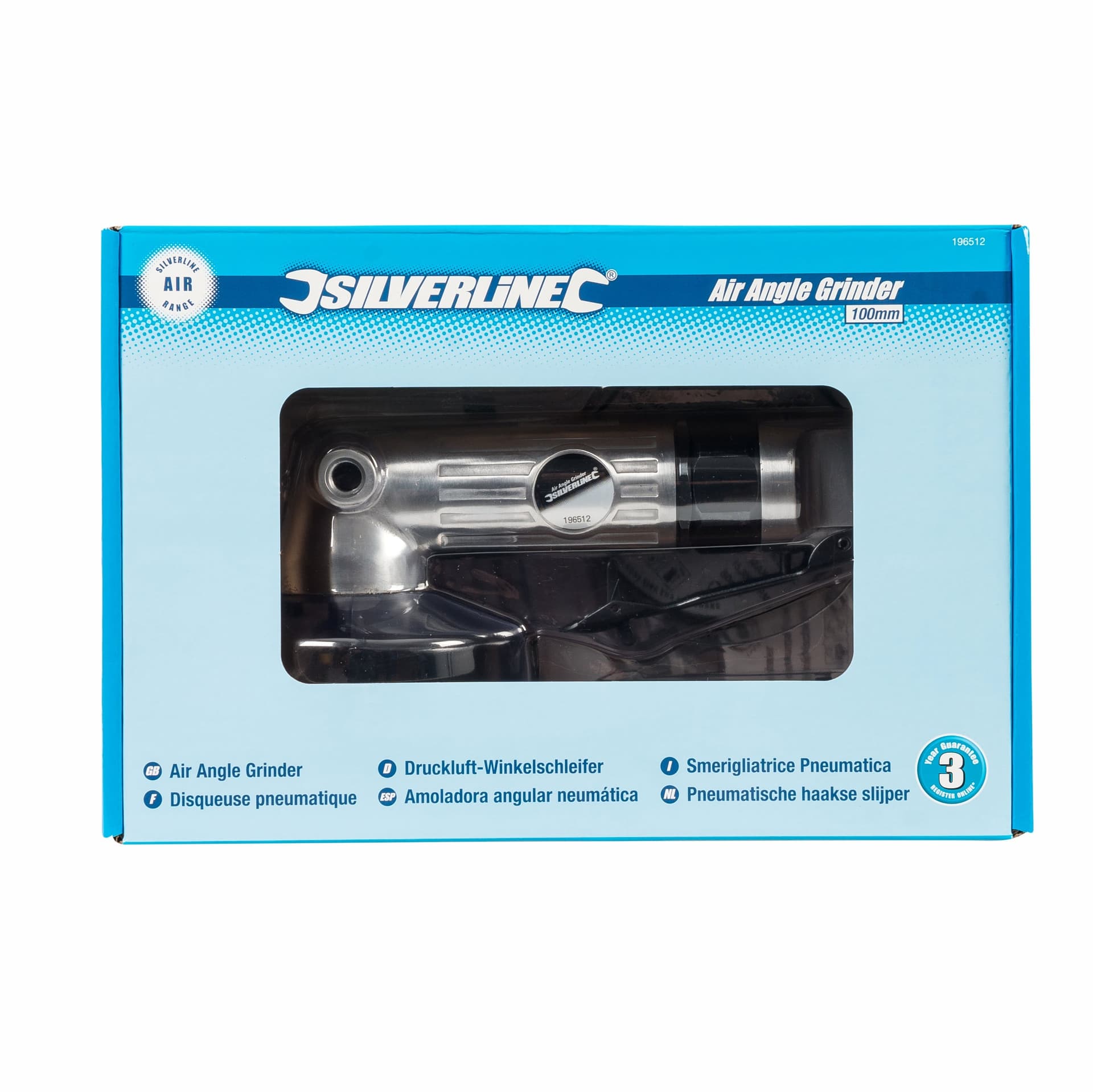 Smerigliatrice Pneumatica Diametro disco 100mm professionale per officine silverline