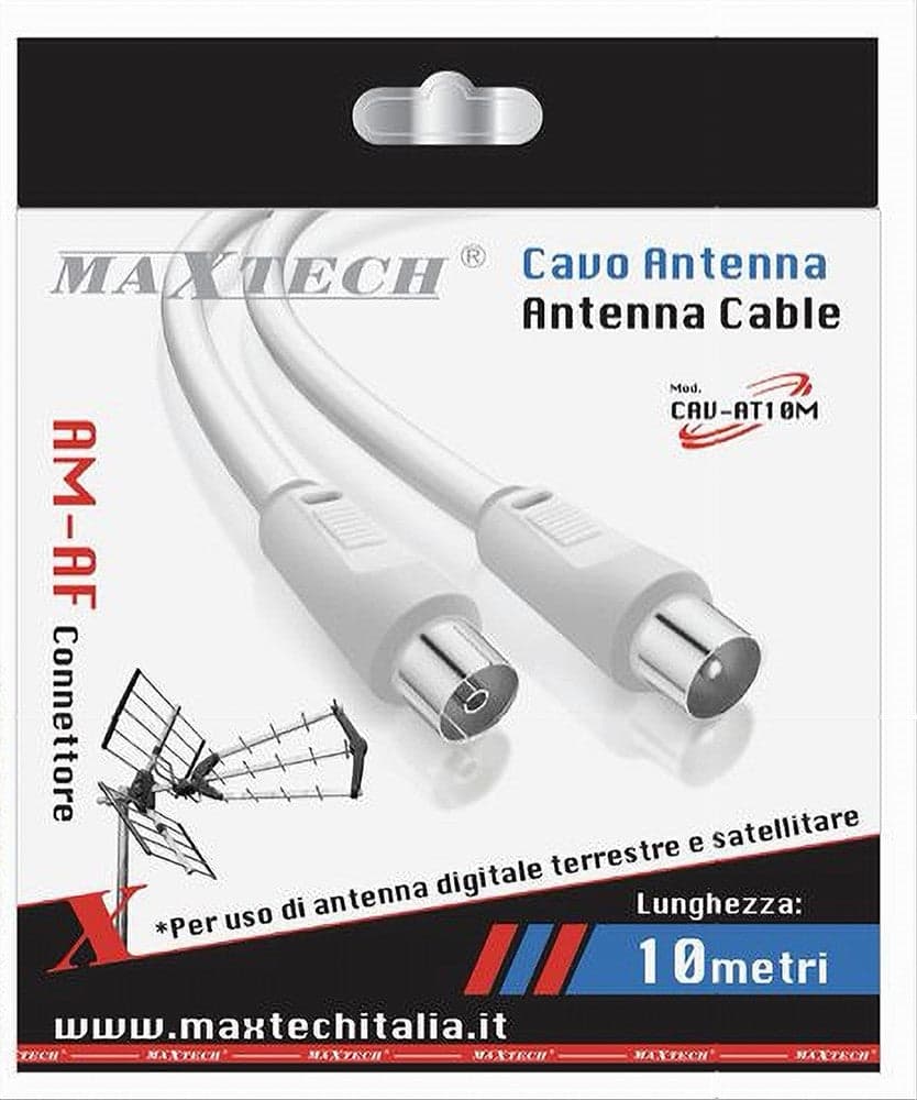 CAVO ANTENNA MASCHIO-FEMMINA 10 MT PER DIGITALE TERRESTRE SATELLITARE CAV-AT10M in Cavi coassiali Trade Shop italia - Napoli, commercioVirtuoso.it