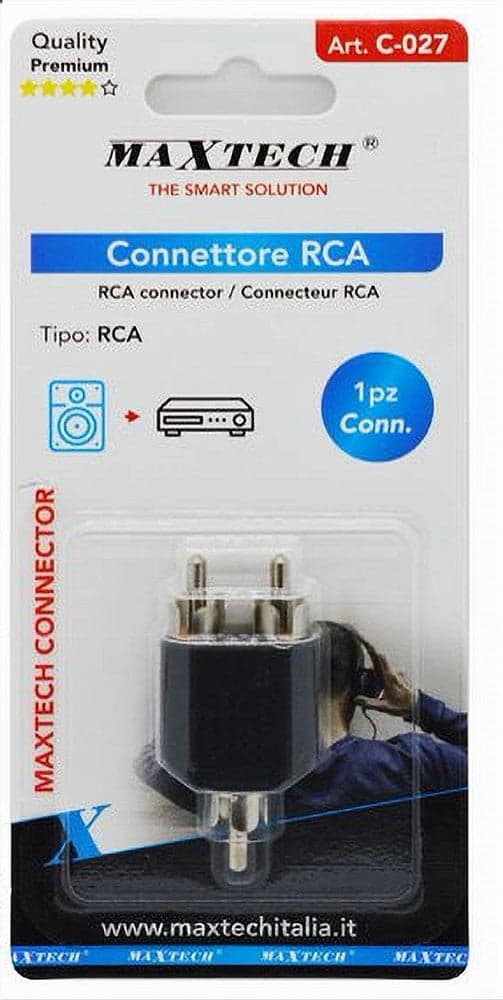 CONNETTORE ADATTATORE SPLITTER SPINA RCA MASCHIO A 2XRCA MASCHIO AUDIO RCA C-027 in Connettori RCA Trade Shop italia - Napoli, commercioVirtuoso.it