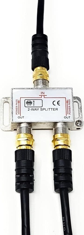 SPLITTER ANTENNA 2 VIE 5-2500MHZ CAVO SDOPPIATORE CONNETTORE SATELLITARE TV C-031 in Splitter Trade Shop italia - Napoli, commercioVirtuoso.it