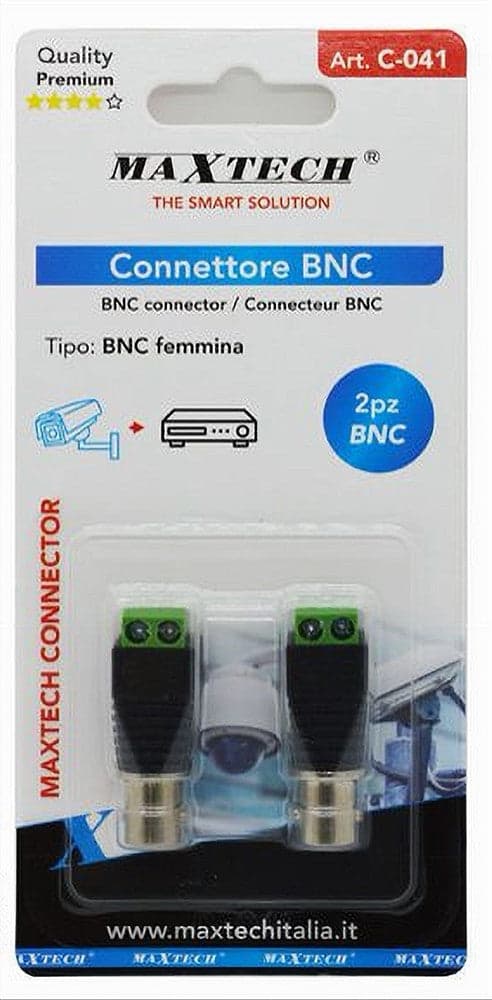 CONNETTORE BNC FEMMINA 220V ADATTATORE AUDIO VIDEO TELECAMERA SORVEGLIANZA C-041 in Faretti da soffitto Trade Shop italia - Napoli, commercioVirtuoso.it