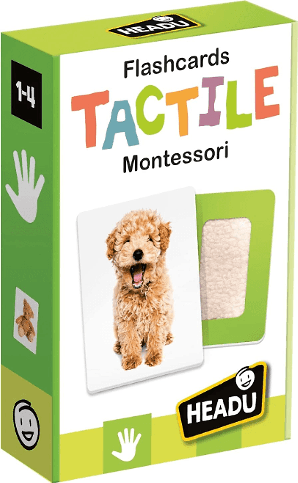 Headu - Flashcards Tactile Montessori Osserva Tocca E Senti (1/4 Anni) - 5