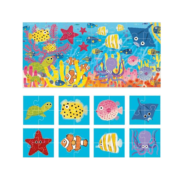 HEADU - Puzzle 8+1 The Sea - Grandi pezzi double-face (2/5 Anni) in Puzzle classici Cartospedia - Napoli, commercioVirtuoso.it