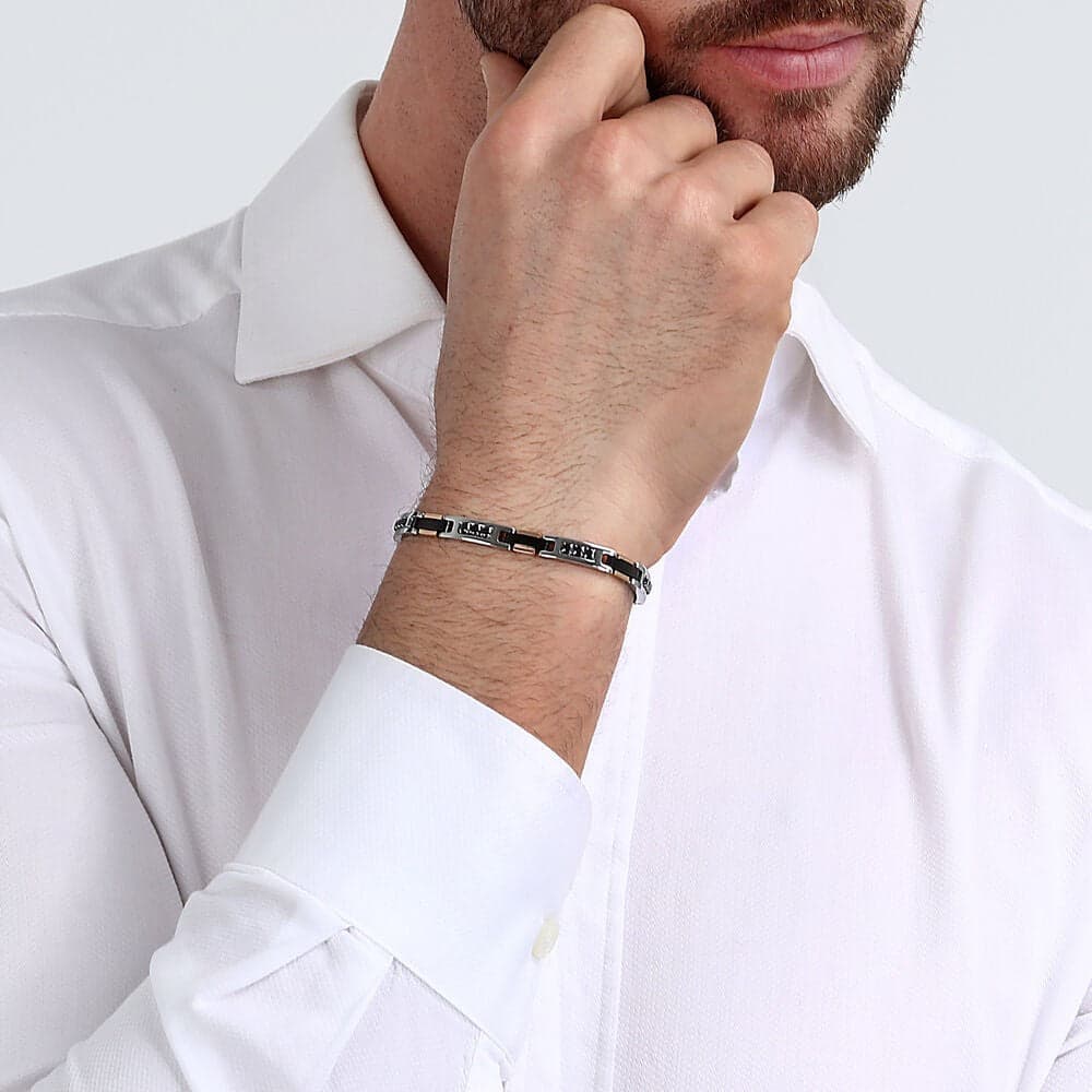Morellato Urban – Bracciale Uomo Acciaio e Cristalli Neri (SABH22) in Bracciali Web Time Orologi - Milano, commercioVirtuoso.it