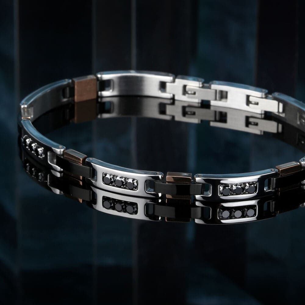 Morellato Urban – Bracciale Uomo Acciaio e Cristalli Neri (SABH22) in Bracciali Web Time Orologi - Milano, commercioVirtuoso.it