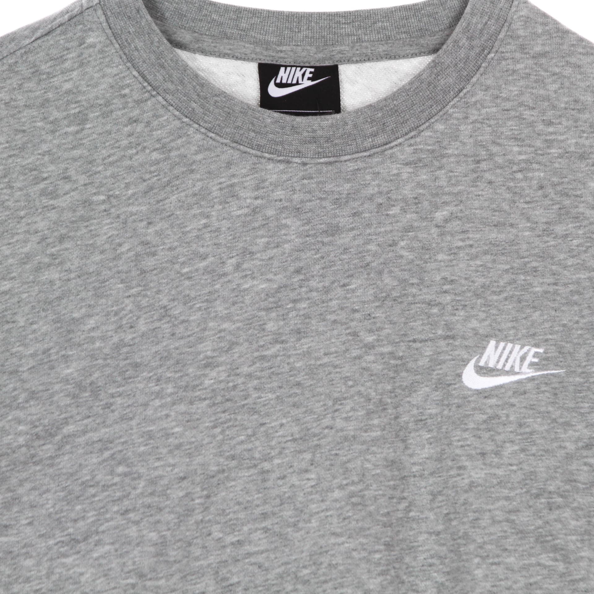Nike Felpa Leggera Girocollo Uomo Sportswear Club Dk Grey Heather/white da uomo in Felpe con cappuccio Drestige - Casamassima, commercioVirtuoso.it