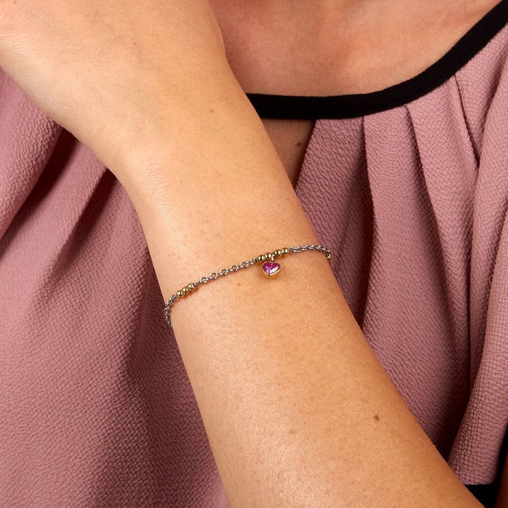 Bracciale Emily in Paris – Cuore Rosa e Acciaio Bicolor (SAIX31) in Bracciali Web Time Orologi - Milano, commercioVirtuoso.it