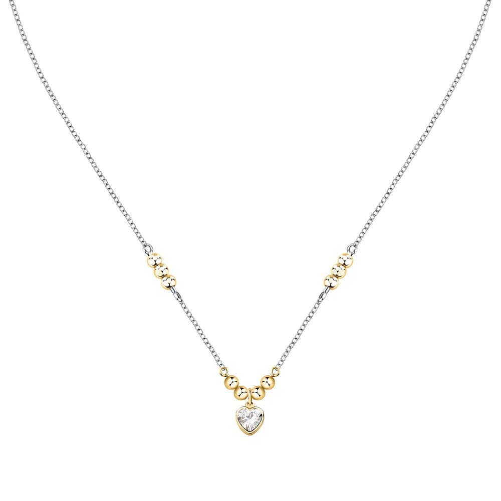 Collana Emily in Paris – Cuore Bianco Acciaio e Oro (SAIX36) in Collane Web Time Orologi - Milano, commercioVirtuoso.it