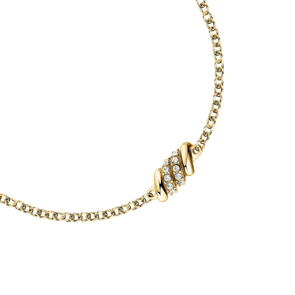 Bracciale Morellato Torchon – Dorato con Nodo e Cristalli (SAWZ07) in Anelli Web Time Orologi - Milano, commercioVirtuoso.it