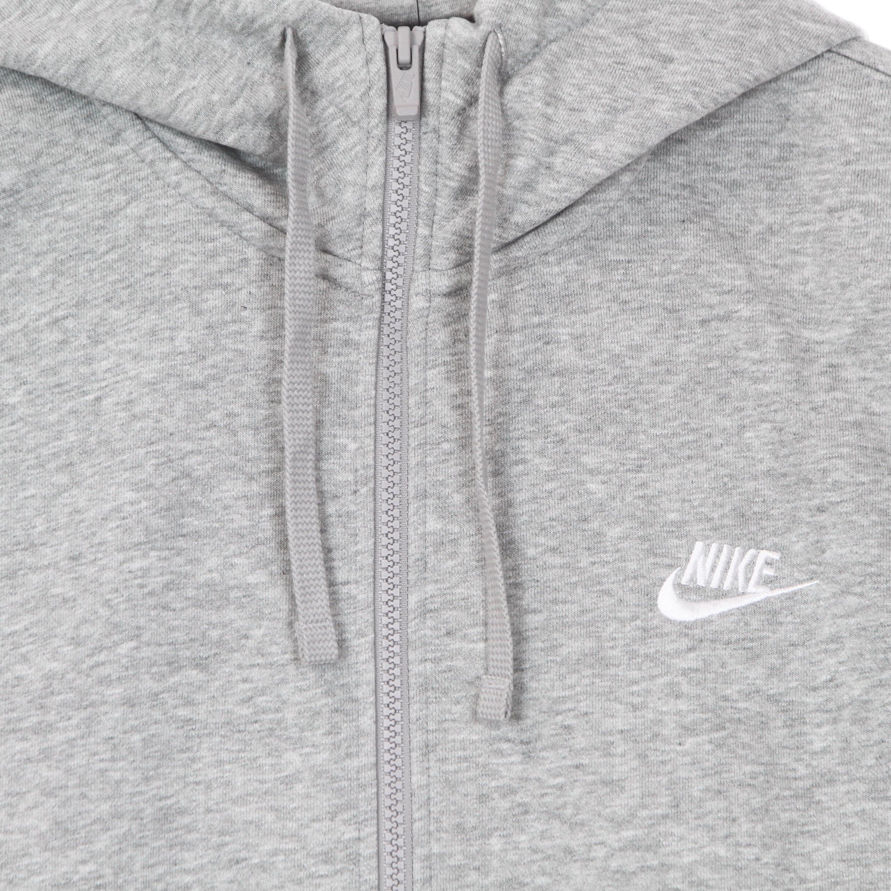 Nike Felpa Leggera Cappuccio Zip Uomo Sportswear Club Hoodie Full Zip French Terry Dk Grey Heather/matte Silver/white da uomo in Felpe con cappuccio Drestige - Casamassima, commercioVirtuoso.it