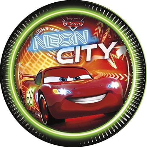 CONFEZIONE 8 PIATTI IN CARTA 23CM TEMA CARS