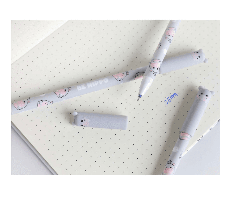 iTotal - Penna Gel Cancellabile Blu con Cappuccio Ippopotamo in Penne roller a inchiostro gel Cartospedia - Napoli, commercioVirtuoso.it