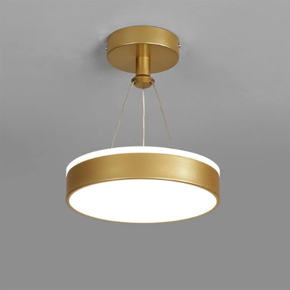 LAMPADARIO A SOSPENSIONE LED 24 WATT CERCHIO TONDO MODERNO ORO DOPPIA LUCE 50520 in Lampade a sospensione Trade Shop italia - Napoli, commercioVirtuoso.it