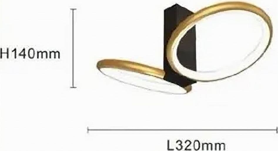 PLAFONIERA LED 22 W 2 CERCHI ORO MODERNO LAMPADARIO SOFFITTO DOPPIO ANELLO 50544 in Plafoniere Trade Shop italia - Napoli, commercioVirtuoso.it