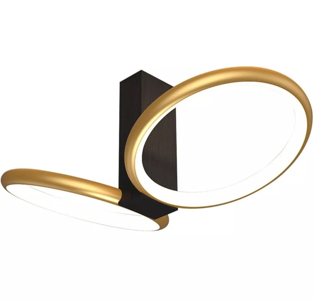 PLAFONIERA LED 22 W 2 CERCHI ORO MODERNO LAMPADARIO SOFFITTO DOPPIO ANELLO 50544 in Plafoniere Trade Shop italia - Napoli, commercioVirtuoso.it
