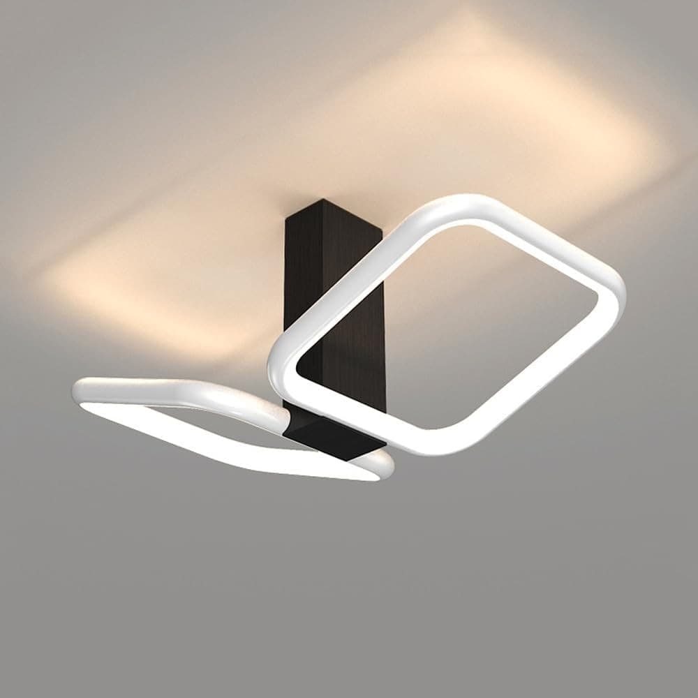 PLAFONIERA LED 20W 2 QUADRATI BIANCO DESIGN MODERNO LAMPADARIO DA SOFFITTO 50568 in Plafoniere Trade Shop italia - Napoli, commercioVirtuoso.it