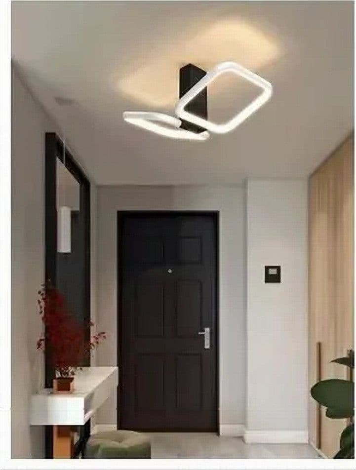 PLAFONIERA LED 20W 2 QUADRATI BIANCO DESIGN MODERNO LAMPADARIO DA SOFFITTO 50568 in Plafoniere Trade Shop italia - Napoli, commercioVirtuoso.it