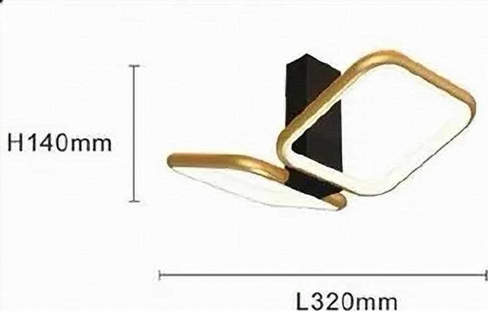 PLAFONIERA LED 20WATT 2 QUADRATI ORO DESIGN MODERNO LAMPADARIO DA SOFFITTO 50575 in Plafoniere Trade Shop italia - Napoli, commercioVirtuoso.it