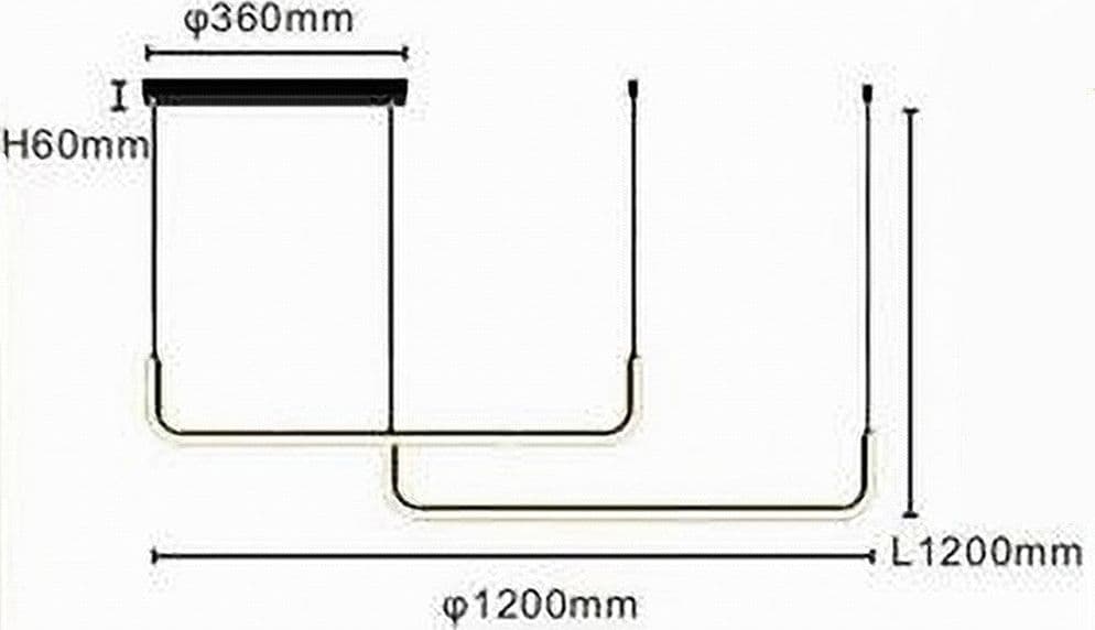 LAMPADARIO SOSPENSIONE 42W LINEARE ORIZZONTALE MINIMAL MODERNO NERO LUCE LED 50452 in Lampade a sospensione Trade Shop italia - Napoli, commercioVirtuoso.it