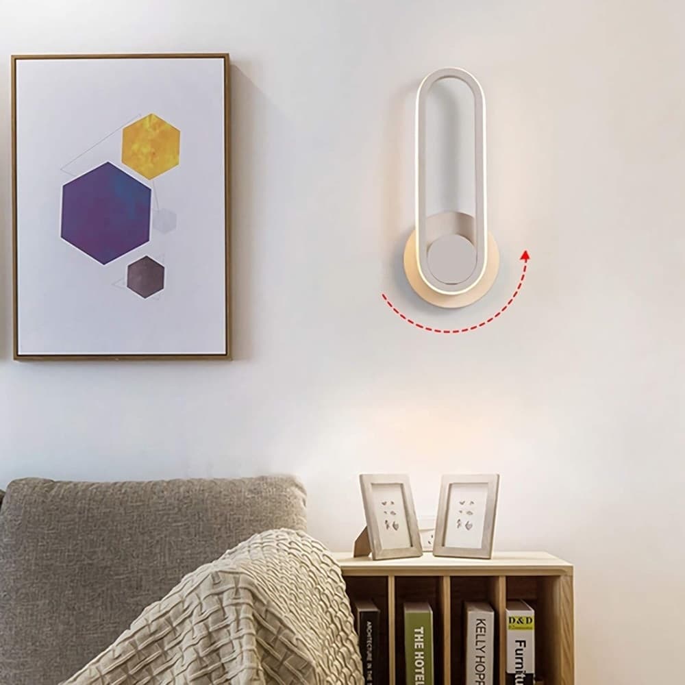 APPLIQUE DA PARETE LED 13W OVALE VERTICALE ORIENTABILE BIANCO LUCE NATURALE 50322 in Applique Trade Shop italia - Napoli, commercioVirtuoso.it
