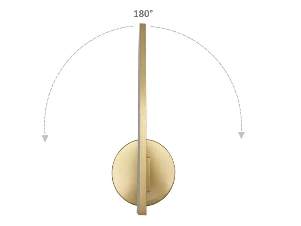 APPLIQUE DA PARETE LED 13 W LINEARE ORIENTABILE ORO LAMPADA LUCE NATURALE 50384 in Applique Trade Shop italia - Napoli, commercioVirtuoso.it