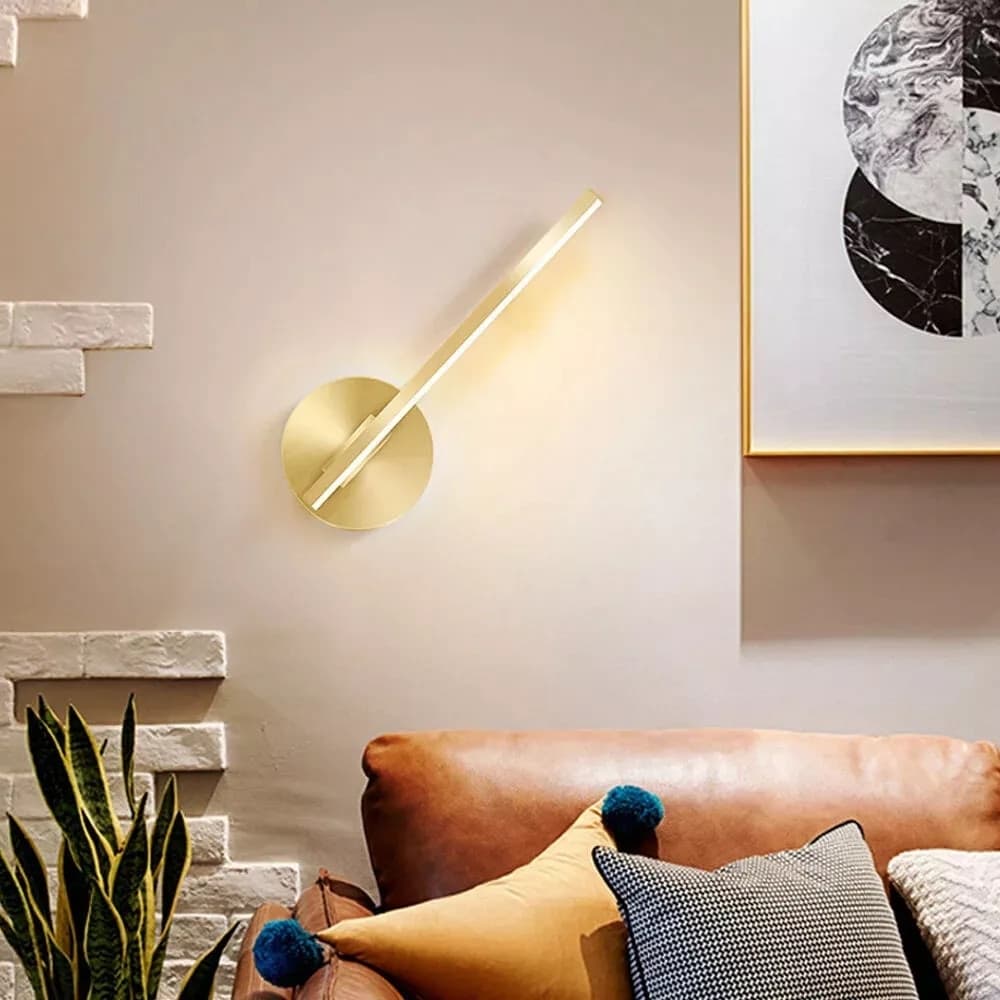 APPLIQUE DA PARETE LED 13 W LINEARE ORIENTABILE ORO LAMPADA LUCE NATURALE 50384 in Applique Trade Shop italia - Napoli, commercioVirtuoso.it