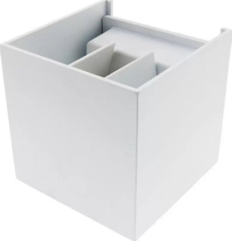 APPLIQUE LED A CUBO 12 WATT LAMPADA QUADRATA BIANCO DA PARETE INTERNO IP20 00748 in Lampade da parete Trade Shop italia - Napoli, commercioVirtuoso.it