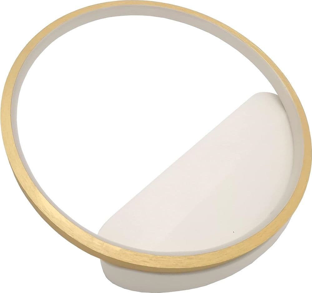 APPLIQUE PARETE LED 14W CERCHIO ORO LAMPADA TONDA DESIGN MODERNO LUCE 4000K 71255 in Applique Trade Shop italia - Napoli, commercioVirtuoso.it
