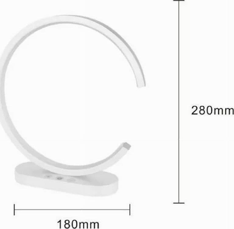 LAMPADA DA TAVOLO LED 12W DESIGN CURVA BIANCO TOUCH SCRIVANIA COMODINO IP20 32736 in Lampade da lavoro Trade Shop italia - Napoli, commercioVirtuoso.it