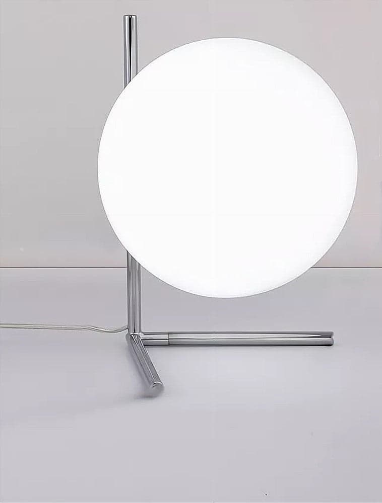 LAMPADA DA TAVOLO SCRIVANIA RAMO CON SFERA IN VETRO LUCE ATTACCO E27 ARGENTO 33887 in Lampade da tavolo e abat-jour Trade Shop italia - Napoli, commercioVirtuoso.it