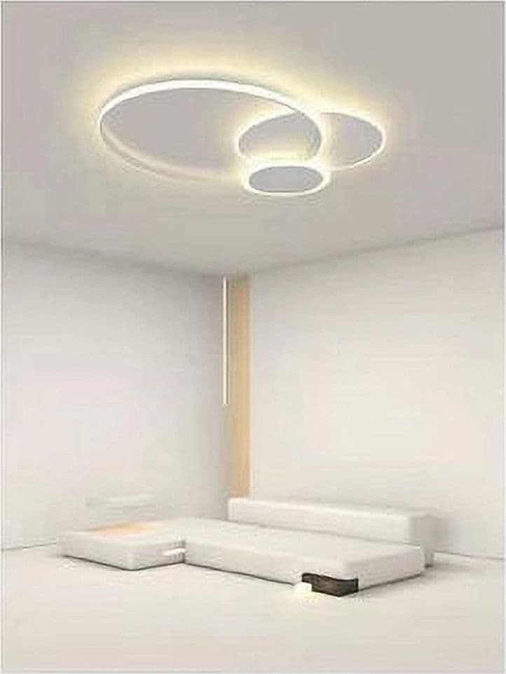 PLAFONIERA LUCE NATURALE LED CERCHI 38W LAMPADARIO SOFFITTO BIANCO MODERNO 50019 in Plafoniere Trade Shop italia - Napoli, commercioVirtuoso.it