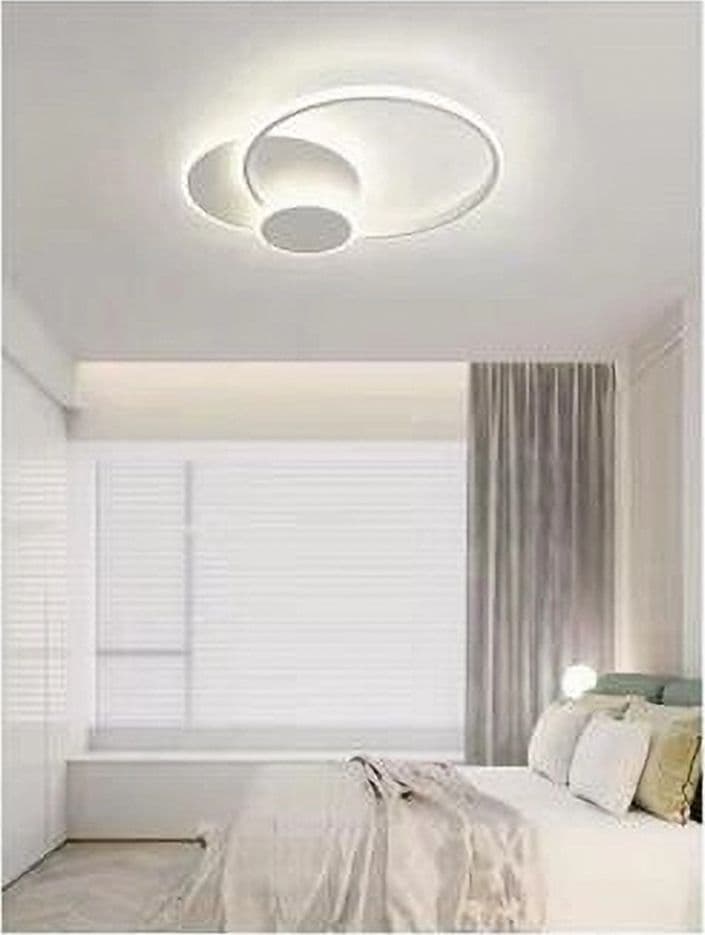 PLAFONIERA LUCE FREDDA LED CERCHI 38W LAMPADARIO A SOFFITTO BIANCO MODERNO 50026 in Plafoniere Trade Shop italia - Napoli, commercioVirtuoso.it
