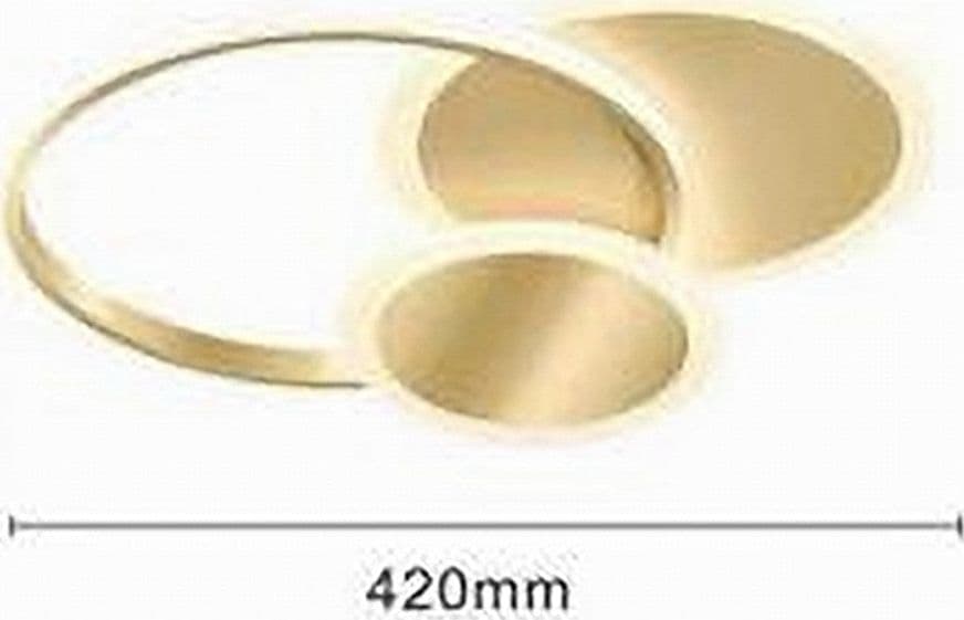 PLAFONIERA LUCE NATURALE LED CERCHI 38W LAMPADARIO DA SOFFITTO ORO MODERNO 50033 in Lampadari Trade Shop italia - Napoli, commercioVirtuoso.it