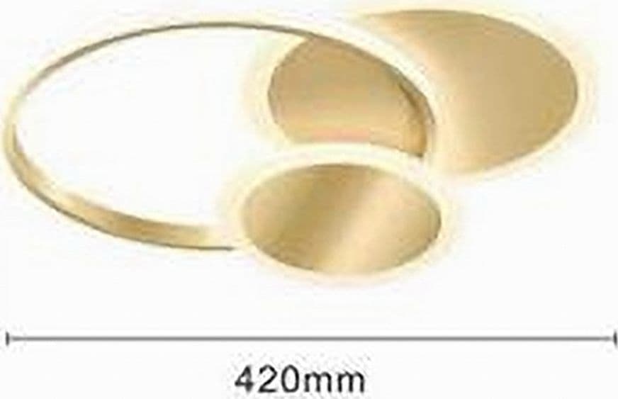 PLAFONIERA LUCE FREDDA LED CERCHI 38 W LAMPADARIO DA SOFFITTO ORO MODERNO 50040 in Plafoniere Trade Shop italia - Napoli, commercioVirtuoso.it