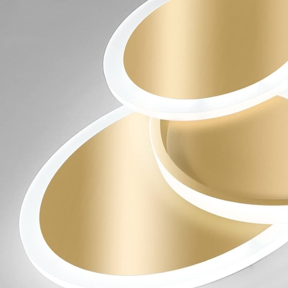 PLAFONIERA LUCE FREDDA LED CERCHI 38 W LAMPADARIO DA SOFFITTO ORO MODERNO 50040 in Plafoniere Trade Shop italia - Napoli, commercioVirtuoso.it