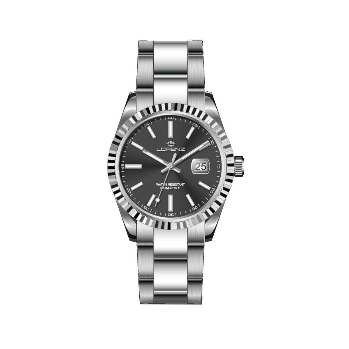 Lorenz Ginevra – Orologio Donna Acciaio con Quadrante Nero (28190CC)