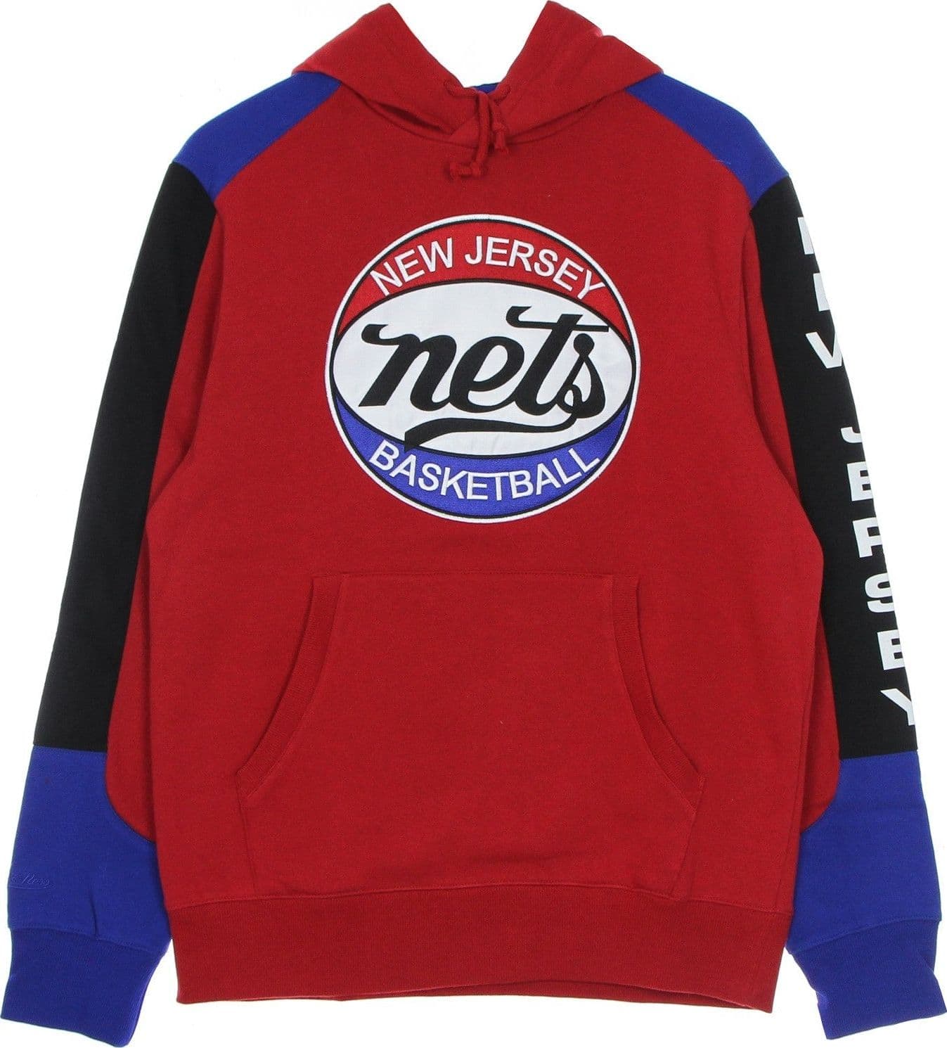 MITCHELL &amp; NESS Felpa Cappuccio Uomo Nba Fusion Fleece Hoodie Hardwood Classics Nejnet Original Team Colors
