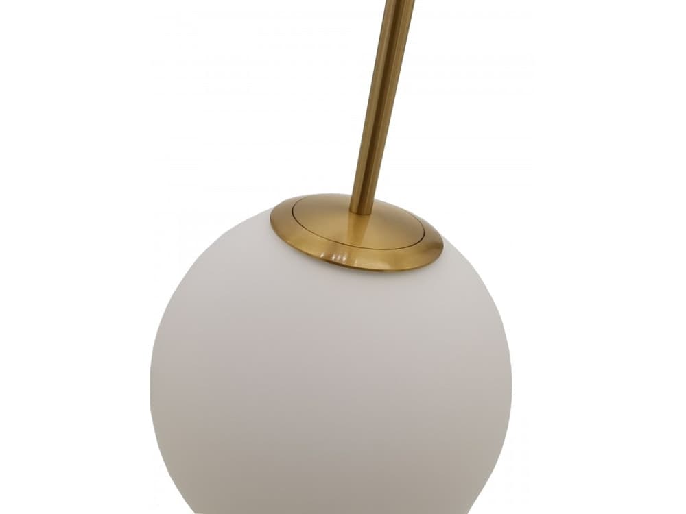 LAMPADARIO A SOSPENSIONE ORO CON SFERA VETRO BIANCO ATTACCO E27 MODERNO MINIMAL 33504 in Lampade a sospensione Trade Shop italia - Napoli, commercioVirtuoso.it