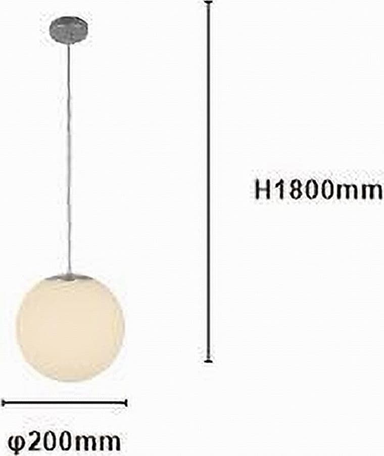 LAMPADARIO A SOSPENSIONE ARGENTO CON SFERA VETRO BIANCO ATTACCO E27 MINIMAL 33511 in Lampade a sospensione Trade Shop italia - Napoli, commercioVirtuoso.it