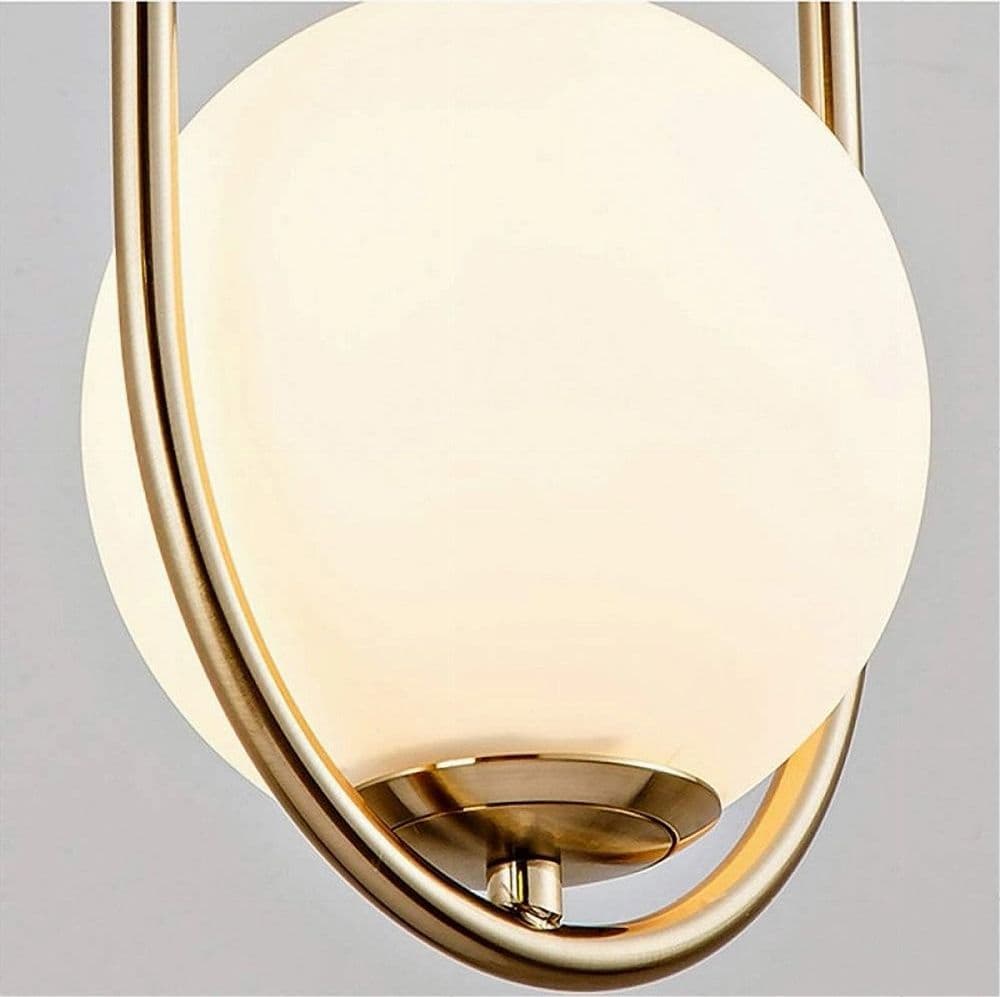 LAMPADARIO A SOSPENSIONE ORO OVALE CON SFERA VETRO ATTACCO E27 MODERNA MINIMAL 32835 in Lampade a sospensione Trade Shop italia - Napoli, commercioVirtuoso.it
