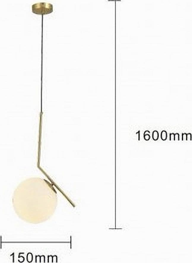 LAMPADARIO A SOSPENSIONE ATTACCO E27 ORO CON SFERA IN VETRO MODERNO MINIMAL 32828 in Lampade a sospensione Trade Shop italia - Napoli, commercioVirtuoso.it