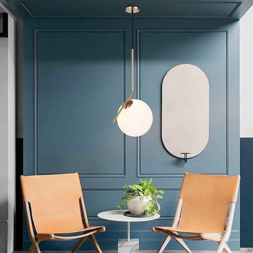 LAMPADARIO A SOSPENSIONE ATTACCO E27 ORO CON SFERA IN VETRO MODERNO MINIMAL 32828 in Lampade a sospensione Trade Shop italia - Napoli, commercioVirtuoso.it