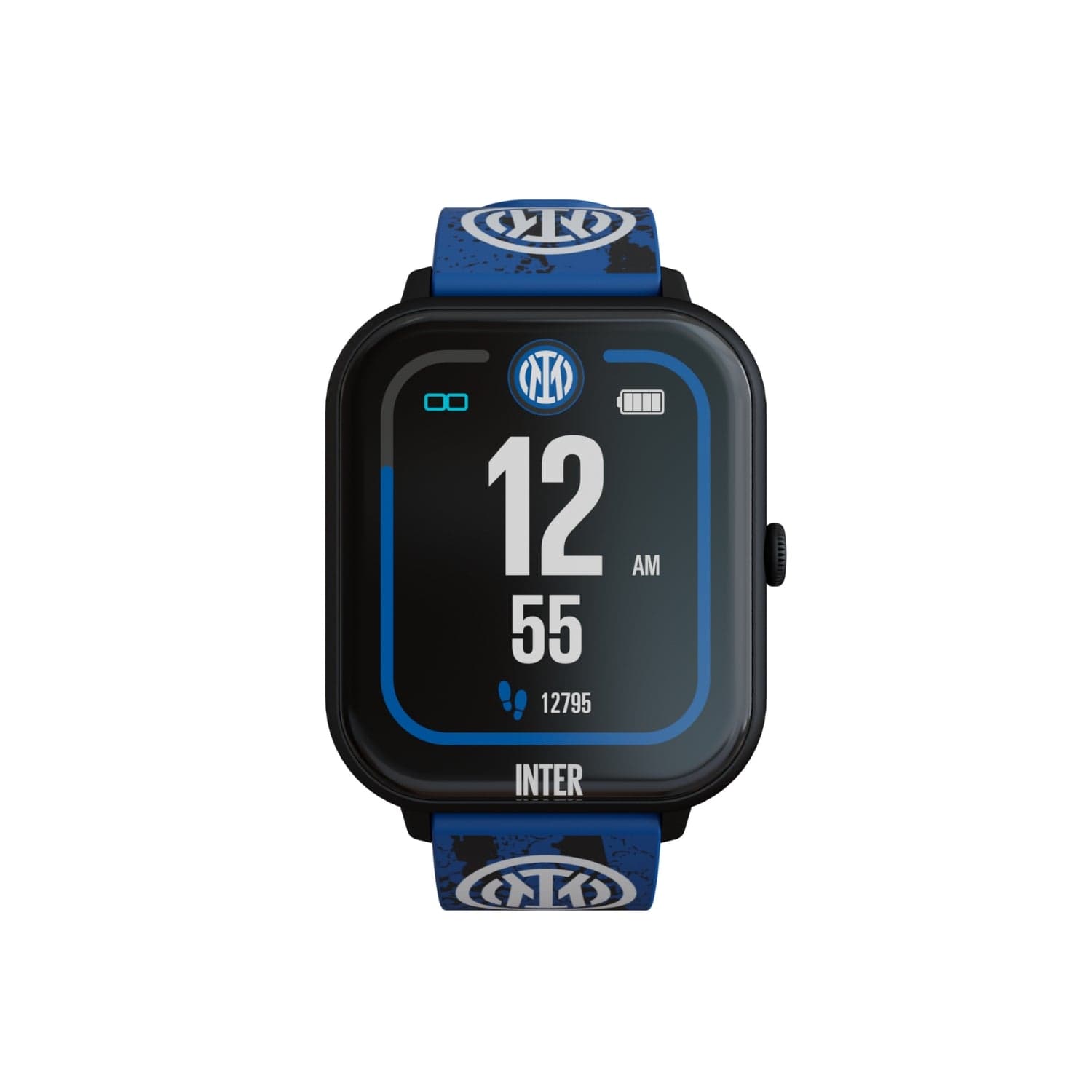 Techmade Smartwatch Inter Cassa Nera Cint. Nero e Blu 1.83