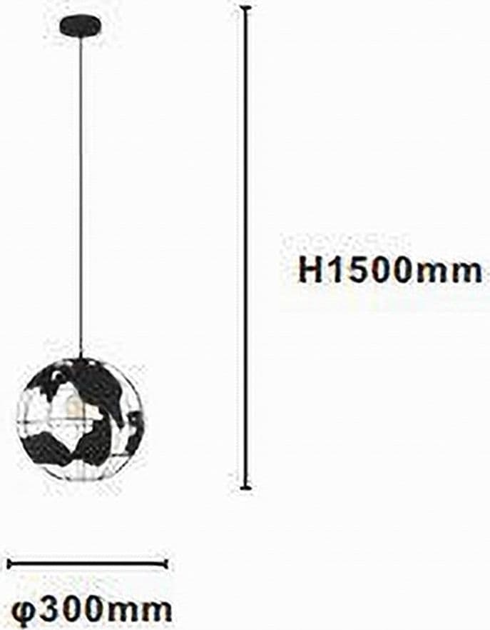 LAMPADARIO A SOSPENSIONE MAPPAMONDO E27 IN METALLO NERO SFERA GLOBO SOSPESO 33948 in Lampade a sospensione Trade Shop italia - Napoli, commercioVirtuoso.it