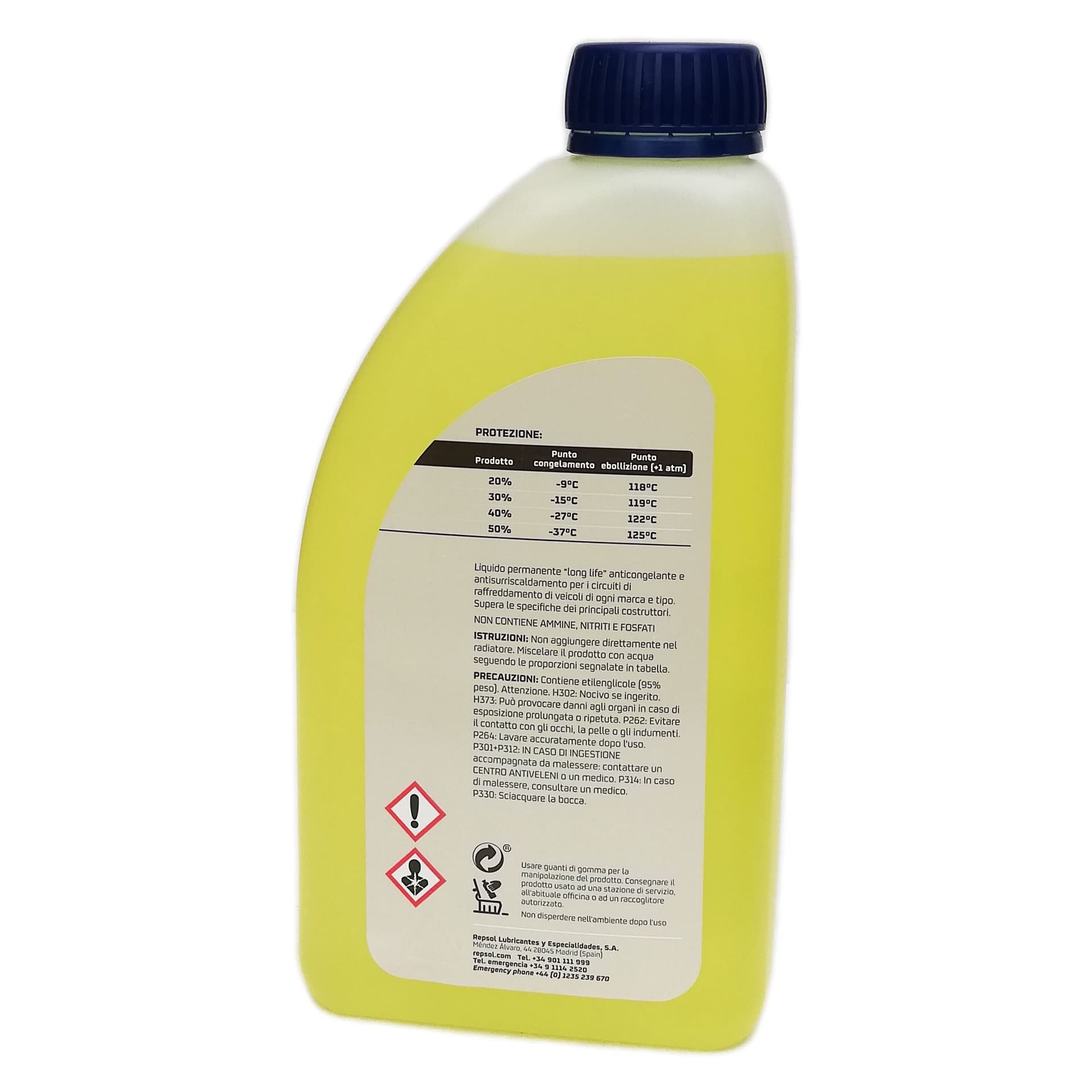 Repsol 1kg liquido antigelo giallo refrigerante permanente concentrato in Antigelo per sistemi di raffreddamento Aloiserw.com - Altomonte, commercioVirtuoso.it