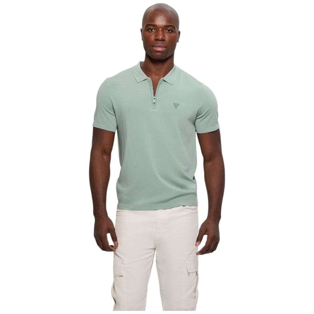 Guess maglia polo verde acqua Dane Tech M4YR00 Z3DM0 G9L8
